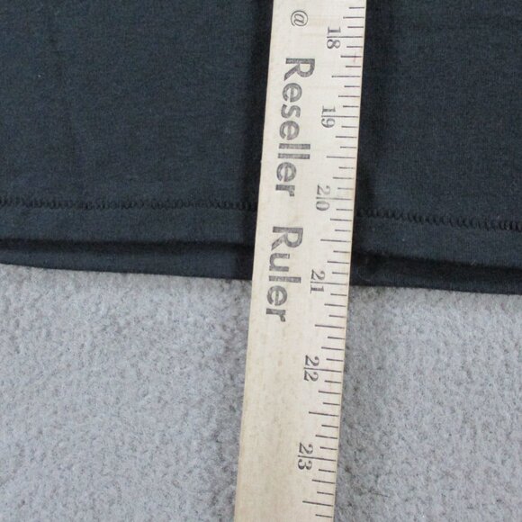 SKIMS Cotton Jersey Scoop Neck Long Sleeve Top Womens Medium Soot Black Shirt - Picture 8 of 9